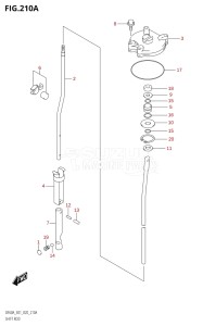 04004F-040001 (2020) 40hp E34-Italy (DF40AST) DF40A drawing SHIFT ROD (DF50AVTH,DF40ASVT)