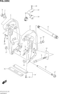 25003Z-910001 (2019) 250hp E03 E40-USA - Costa Rica (DF250ST  DF250Z) DF250Z drawing CLAMP BRACKET (DF250ST:X-TRANSOM)