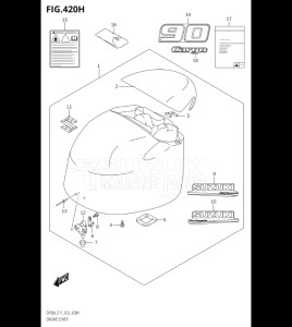 10004F-340001 (2023) 100hp E01 E40-Gen. Export 1 - Costa Rica (DF100BT) DF100B drawing ENGINE COVER (DF90AWQH)