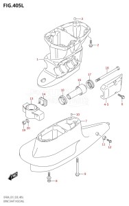 06002F-040001 (2020) 60hp E01 E40-Gen. Export 1 - Costa Rica (DF60A  DF60AQH  DF60ATH) DF60A drawing DRIVE SHAFT HOUSING (DF40ASVT:E34)