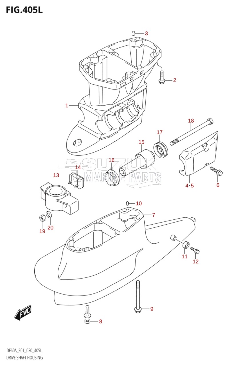 DRIVE SHAFT HOUSING (DF40ASVT:E34)