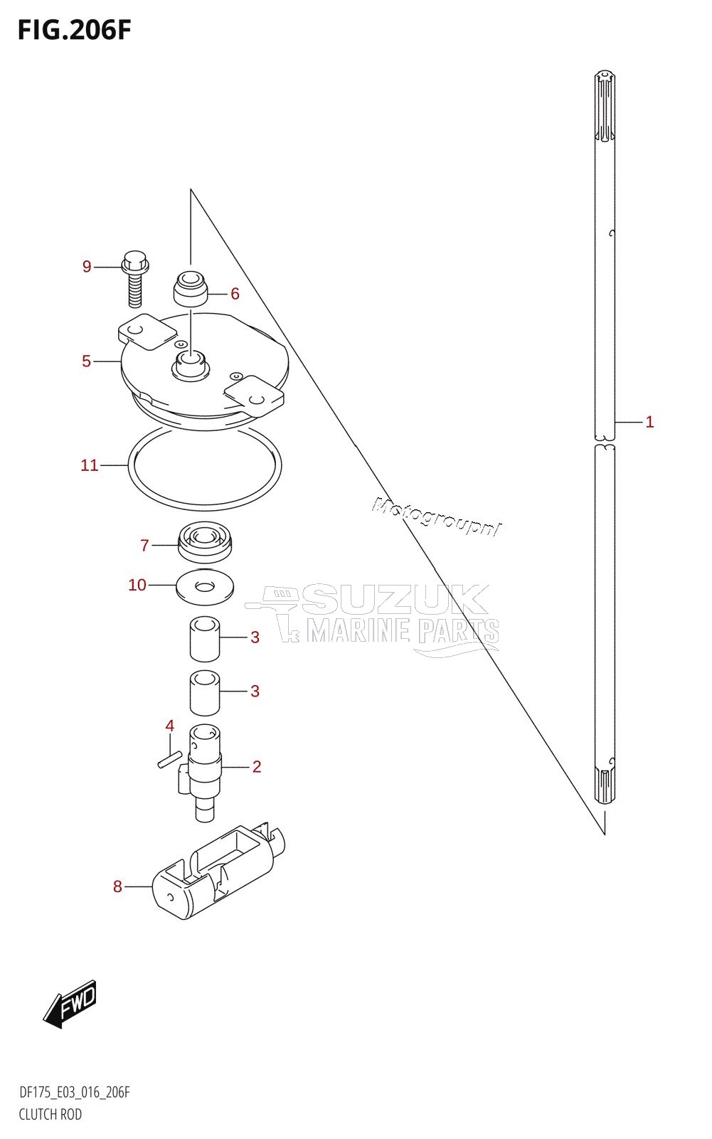 CLUTCH ROD (DF175TG:E03)