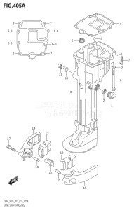 00801F-510001 (2005) 8hp P01-Gen. Export 1 (DF8A  DF8AR) DF8A drawing DRIVE SHAFT HOUSING