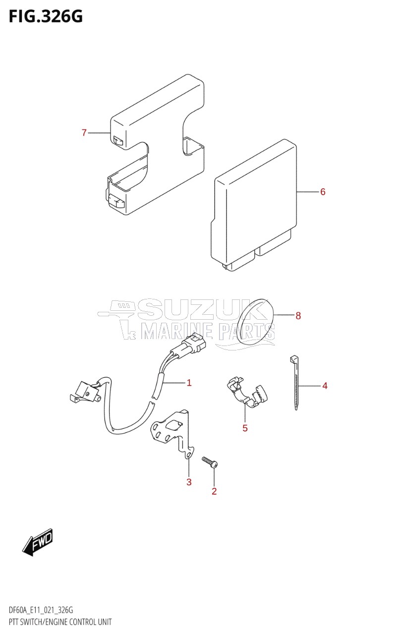 PTT SWITCH / ENGINE CONTROL UNIT (DF60AQH:E40)