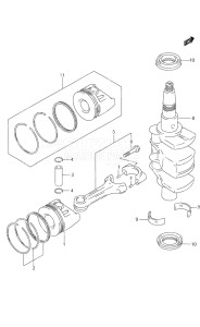 Outboard DF 9.9 drawing Crankshaft