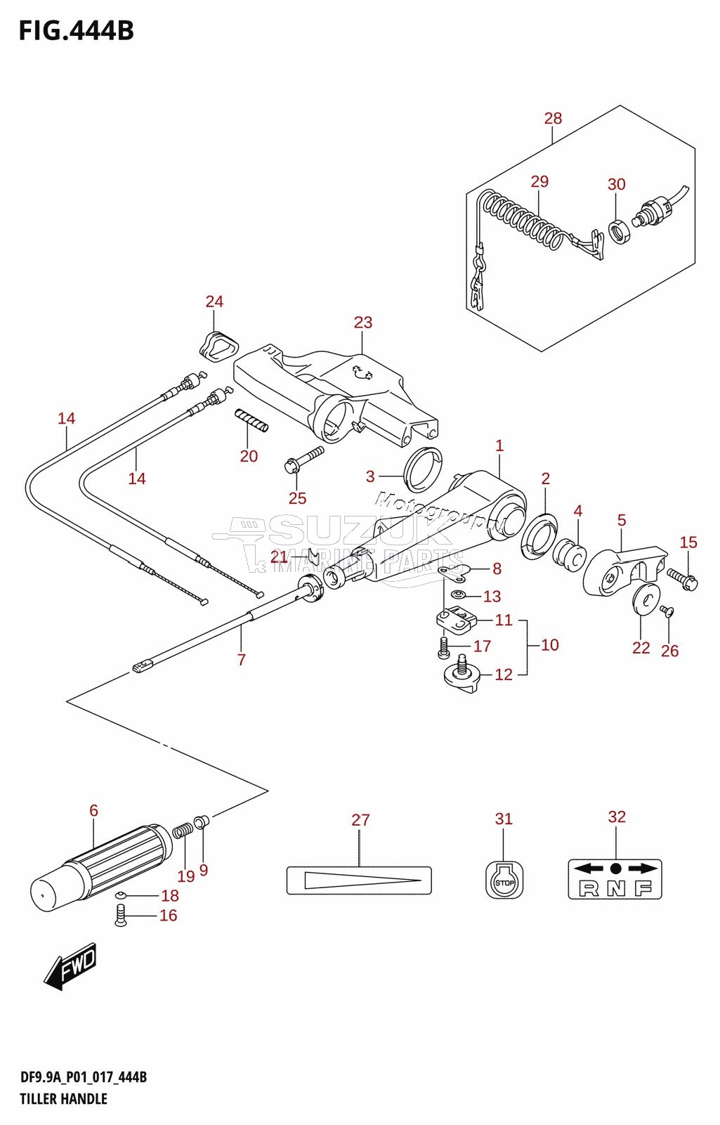 TILLER HANDLE (DF9.9A:P01)