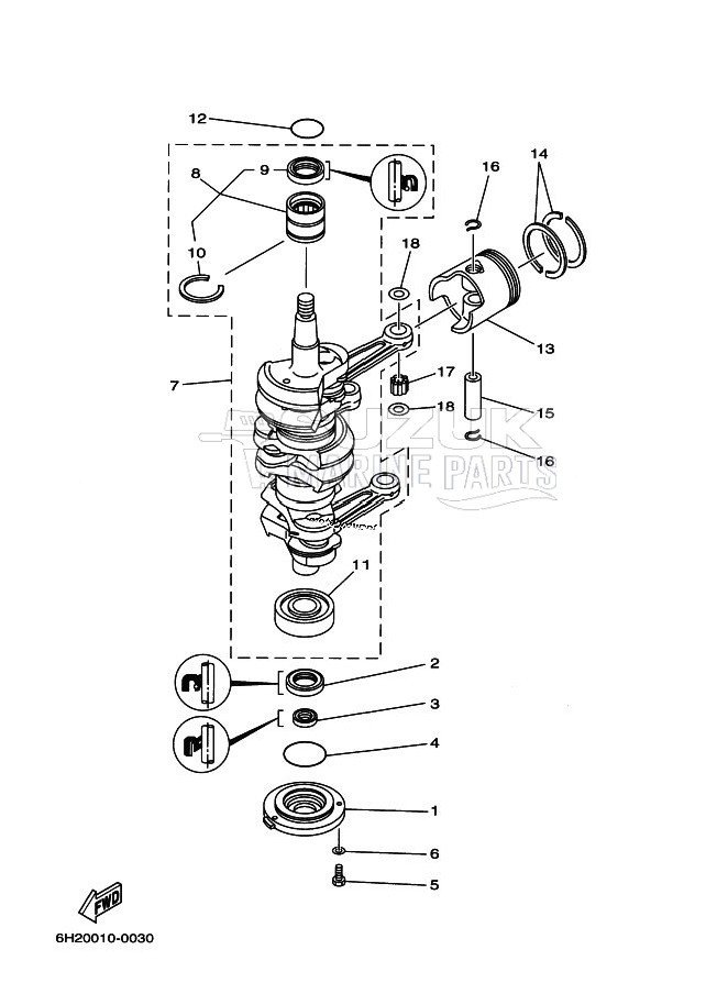 CRANKSHAFT--PISTON