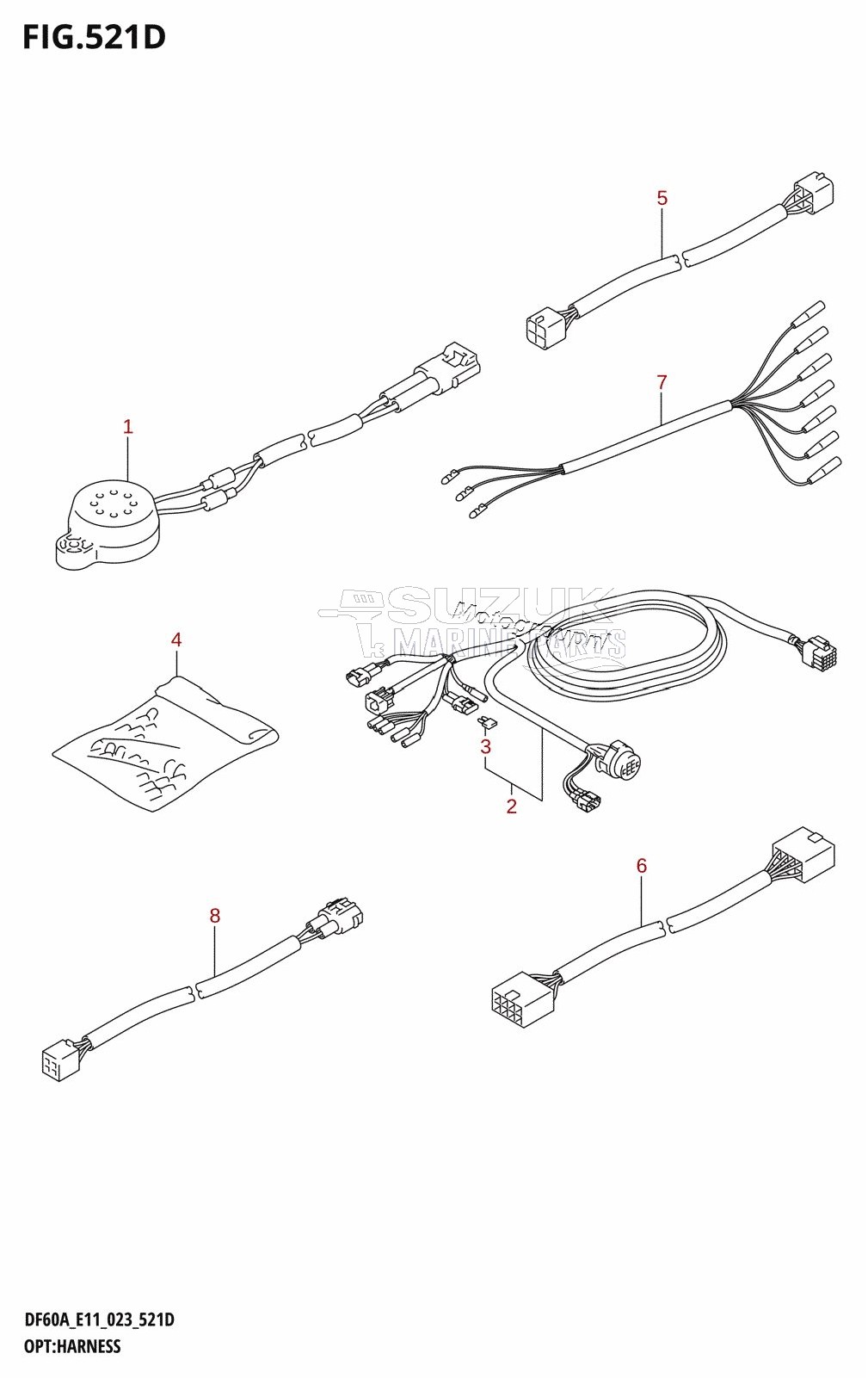 OPT:HARNESS ((DF40AQH,DF40ATH,DF50ATH,DF60AQH,DF60ATH,DF50AVTH,DF60AVTH):(020,021))