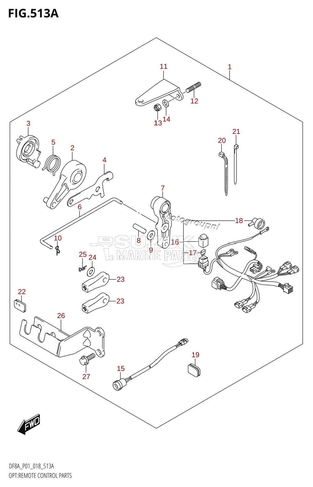 OPT:REMOTE CONTROL PARTS (DF8A,DF9.9A)