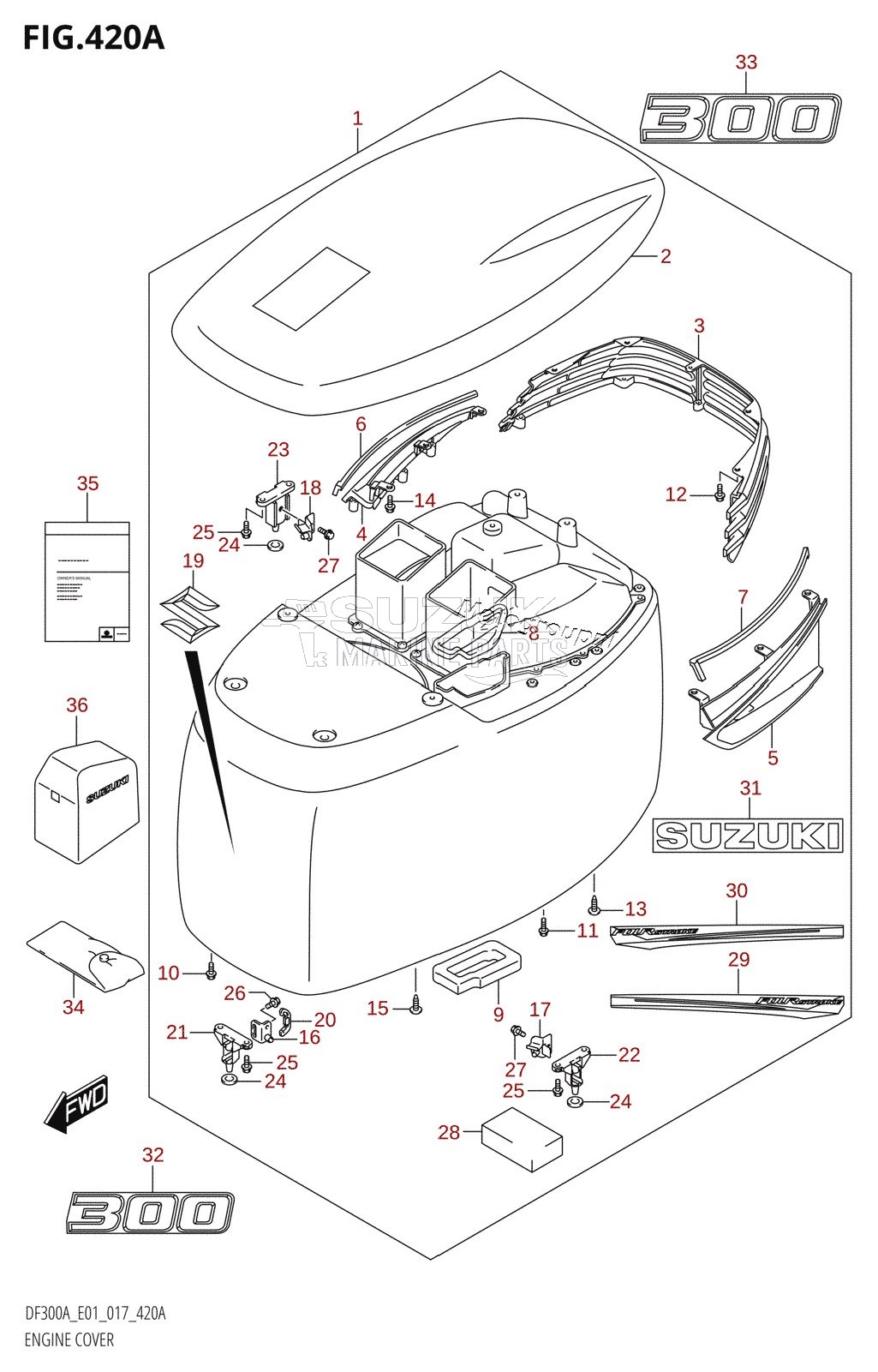 ENGINE COVER (DF300A:E01)