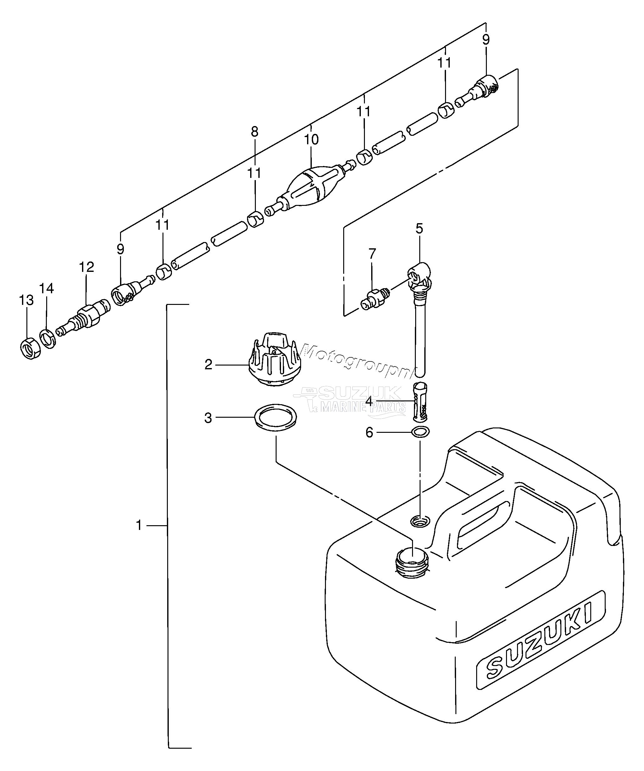 FUEL TANK (DT4 /​ DT5Y,N /​ TANK MODEL:93~00)