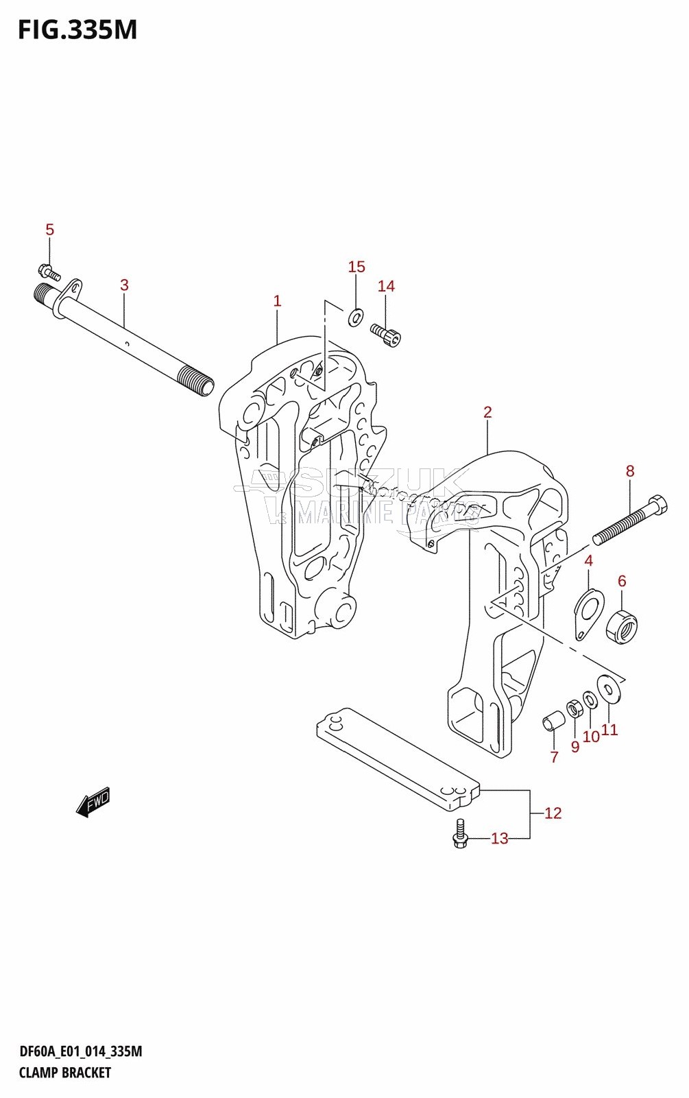 CLAMP BRACKET (DF60ATH:E40)