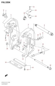 DF250 From 25003F-210001 (E01 E40)  2012 drawing CLAMP BRACKET (DF250T:E40:(X-TRANSOM,XX-TRANSOM))