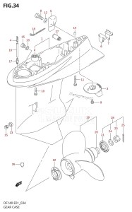 DF140 From 14001F-421001 (E01 E40)  2004 drawing GEAR CASE