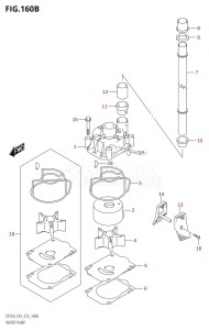 DF250Z From 25003Z-510001 (E01 E40)  2015 drawing WATER PUMP (DF200T:E40)