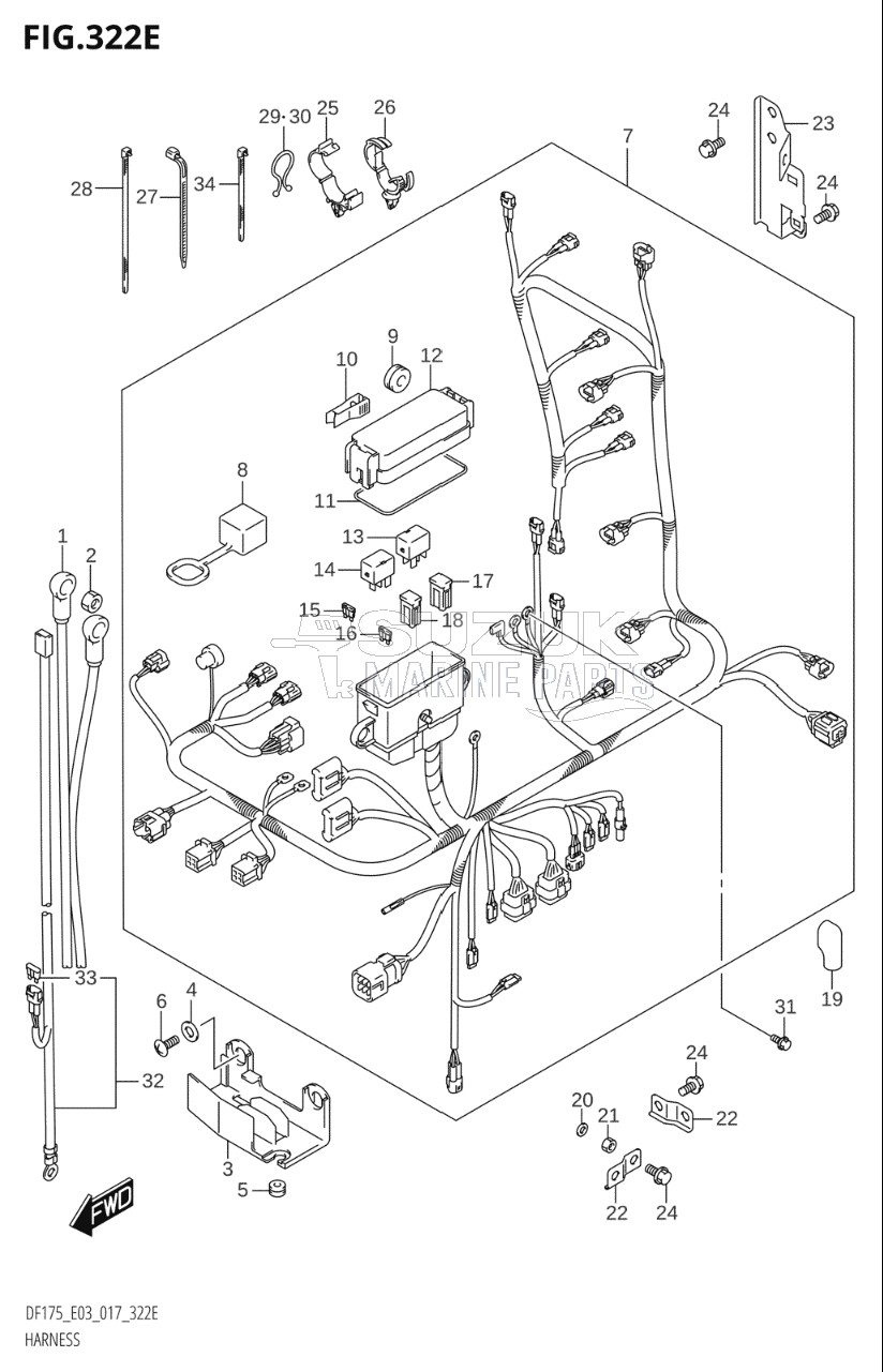 HARNESS (DF150ST:E03)