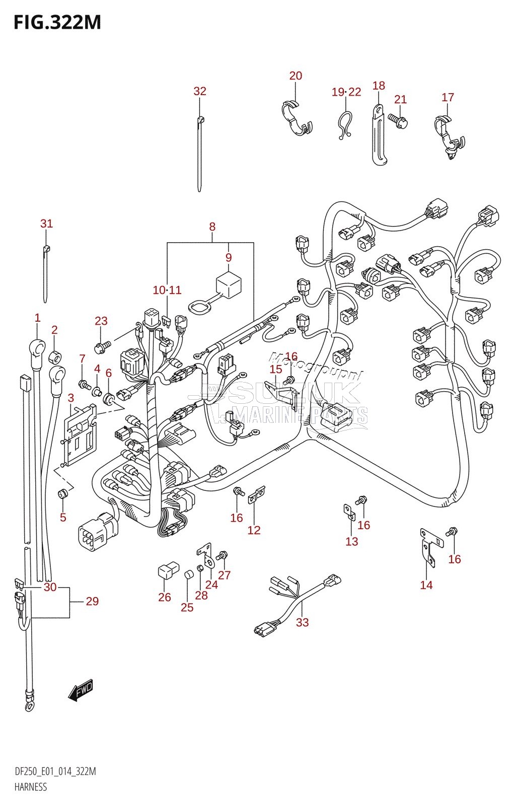 HARNESS (DF250Z:E40)