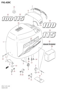 DF115T From 11501F-251001 (E01)  2002 drawing ENGINE COVER (K10,011)