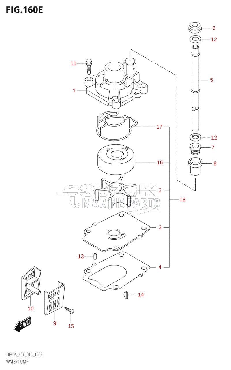 WATER PUMP (DF80A:E01)