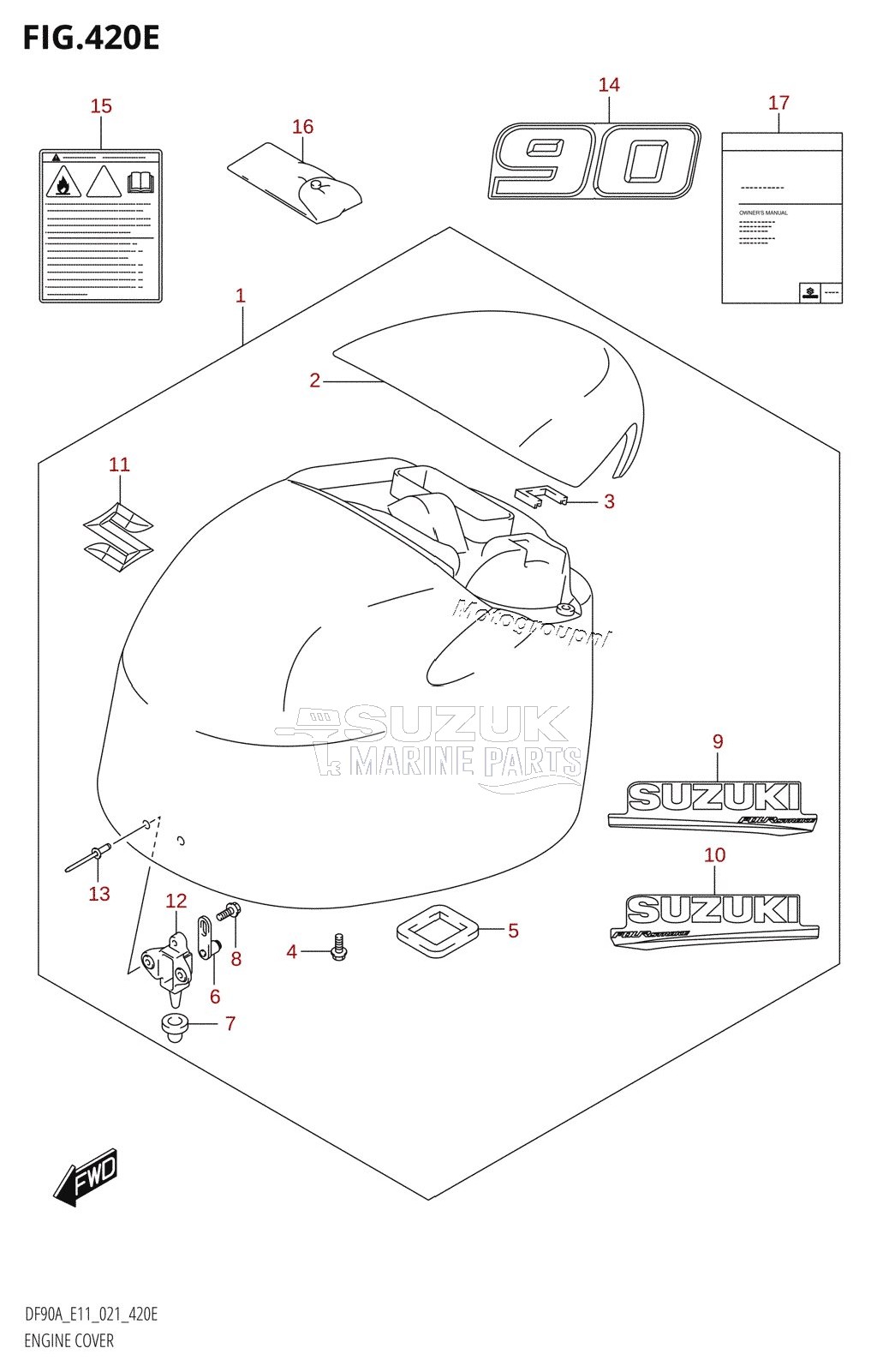 ENGINE COVER ((DF90A,DF90ATH):020)