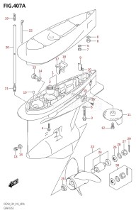 DF200Z From 20002Z-510001 (E01 E40)  2015 drawing GEAR CASE (DF200T:E01)