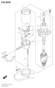 02504F-710001 (2017) 25hp P01-Gen. Export 1 (DF25A  DF25AR  DF25AT  DF25ATH) DF25A drawing STARTING MOTOR (DF25AR:P01)