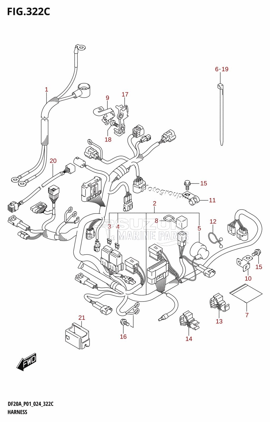 HARNESS (DF15AT,DF20AT)