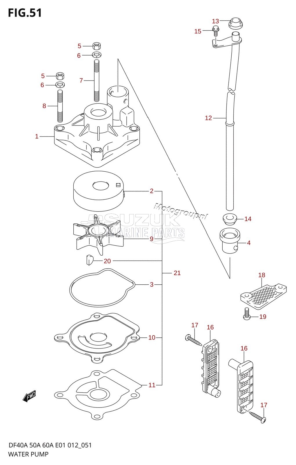 WATER PUMP (DF40A E01)