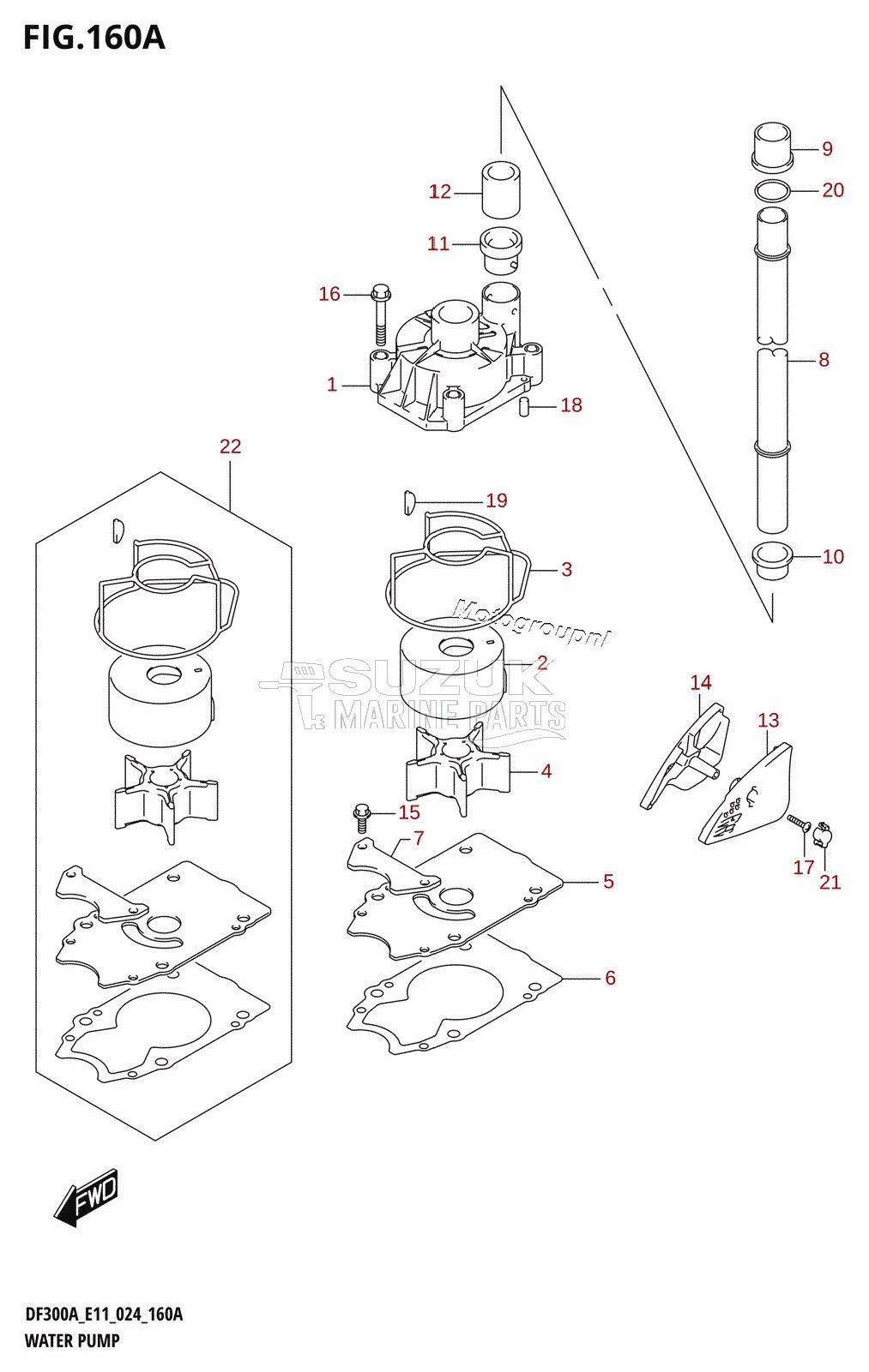 WATER PUMP ((DF300A,DF250A):E11)