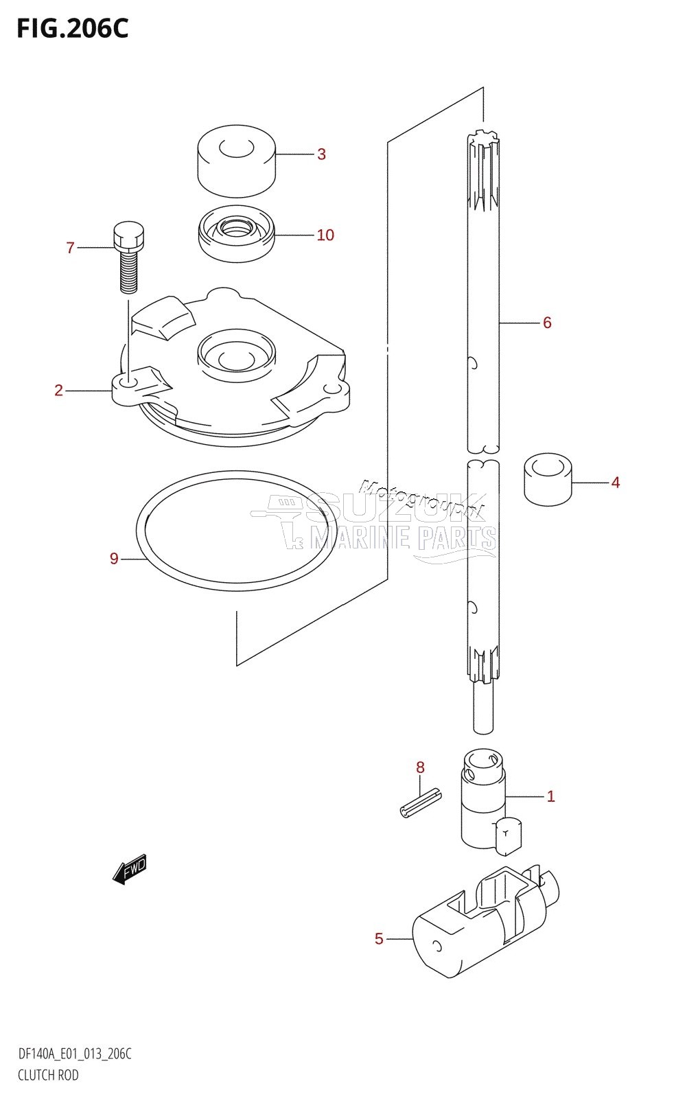 CLUTCH ROD (DF140AZ:E01)