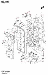 DF175AT From 17503F-440001 (E11 - E40)  2024 drawing CYLINDER HEAD (DF150AT,DF150AZ,DF150AS)