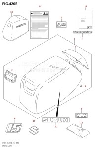 DT15 From 01503K-310001 (P36-)  2013 drawing ENGINE COVER (DT15K:P36)