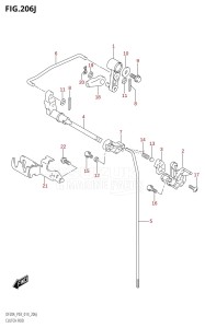 DF9.9B From 00995F-410001 (P03)  2014 drawing CLUTCH ROD (DF20AR:P03)