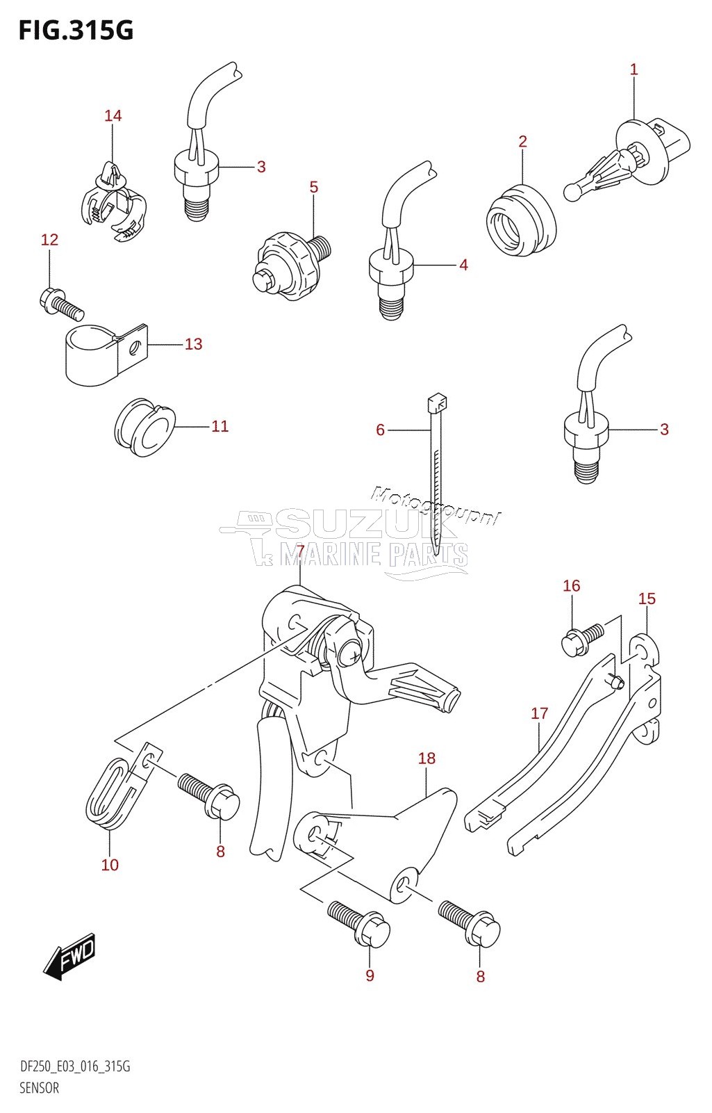 SENSOR (DF250ST:E03)