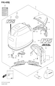17502F-410001 (2014) 175hp E01 E40-Gen. Export 1 - Costa Rica (DF175TG) DF175TG drawing ENGINE COVER ((DF175T,DF175Z):E01)