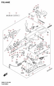 DF40AQH From 04003F-440001 (E01 - E11 - E34)  2024 drawing TILLER HANDLE (DF40AQH,DF60AQH)