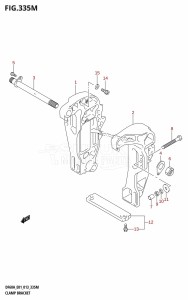 DF50A From 05003F-310001 (E01)  2013 drawing CLAMP BRACKET (DF60ATH:E40)