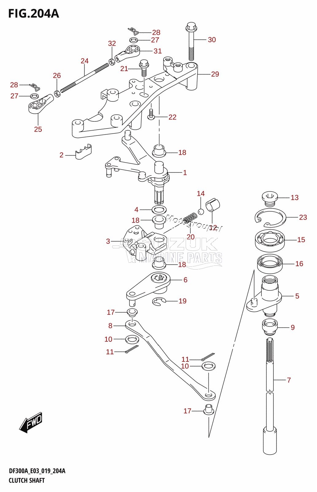 CLUTCH SHAFT (DF300A)