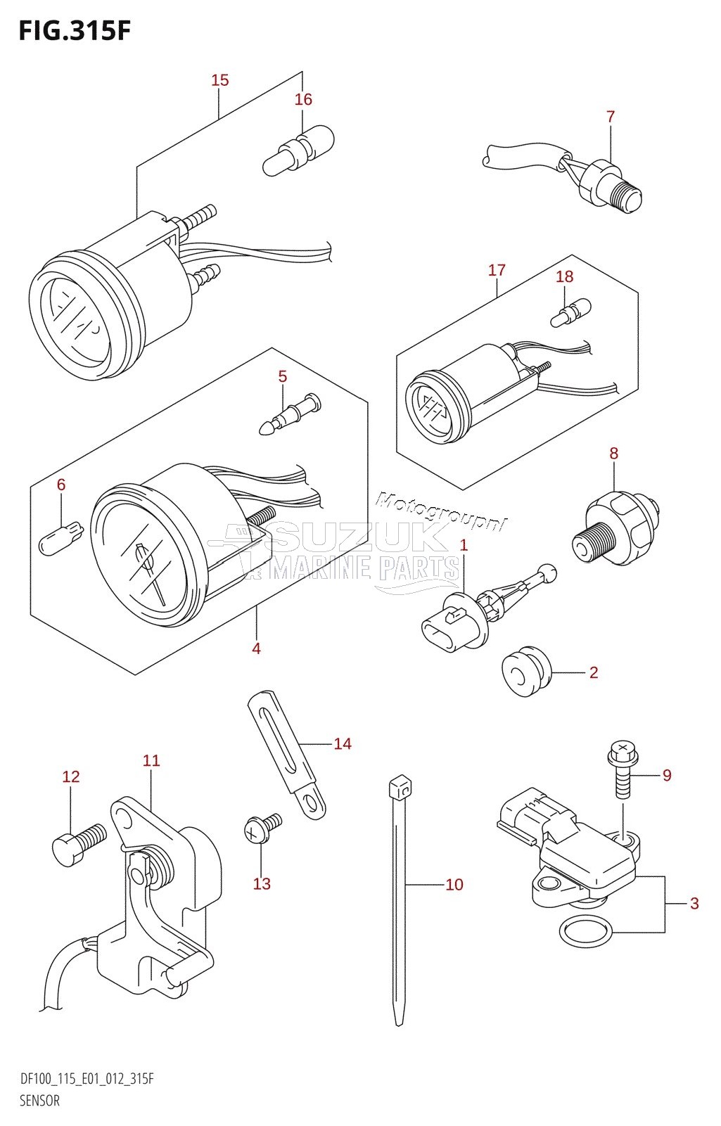 SENSOR (DF115Z:E40)