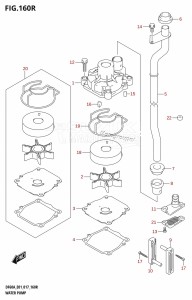 DF60A From 06002F-710001 (E01 E40)  2017 drawing WATER PUMP (DF60AVT:E01)