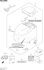 05003F-310001 (2013) 50hp E03-USA (DF50A) DF50A drawing ENGINE COVER (DF40A:E03)