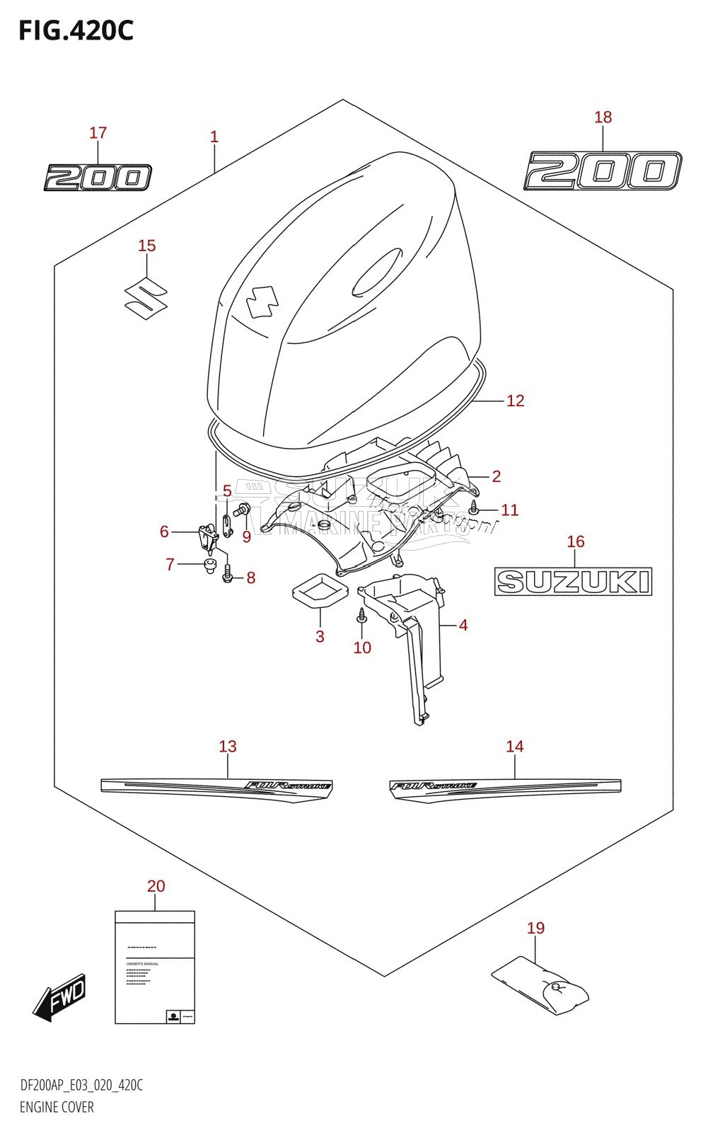 ENGINE COVER (DF200AP)