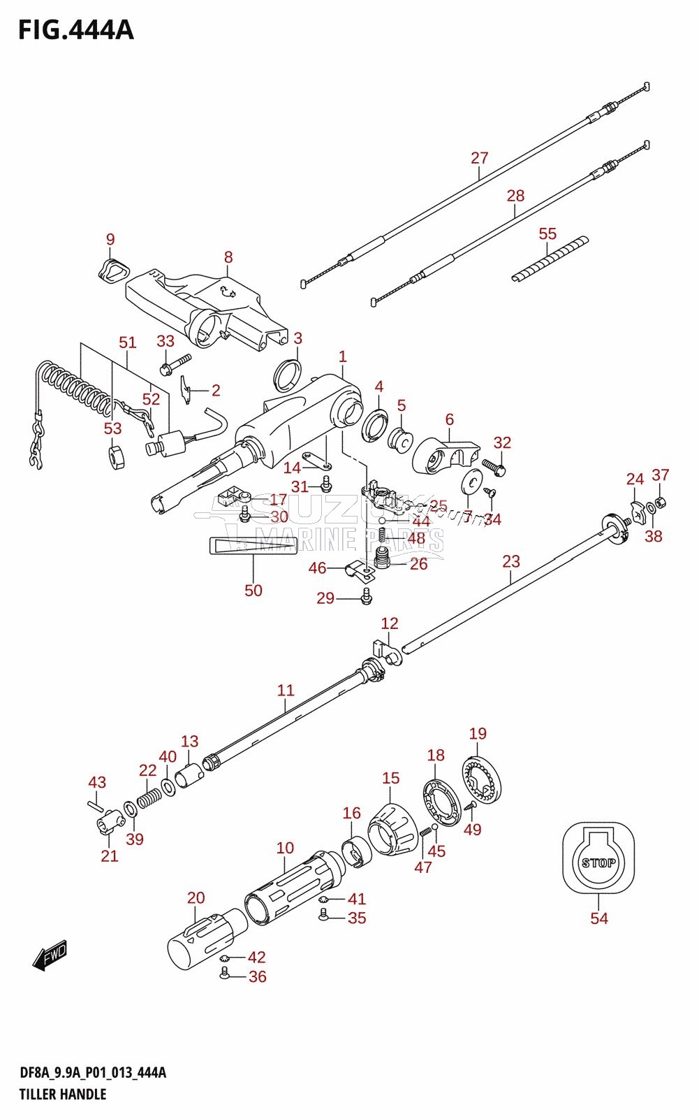 TILLER HANDLE (DF8A:P01)