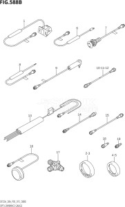 02504F-510001 (2005) 25hp P03-U.S.A (DF25A  DF25AQ  DF25AR  DF25AT  DF25ATH) DF25A drawing OPT:LOWRANCE GAUGE (DF25AT:P03)