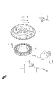 Outboard DF 30A drawing Magneto Electric Starter