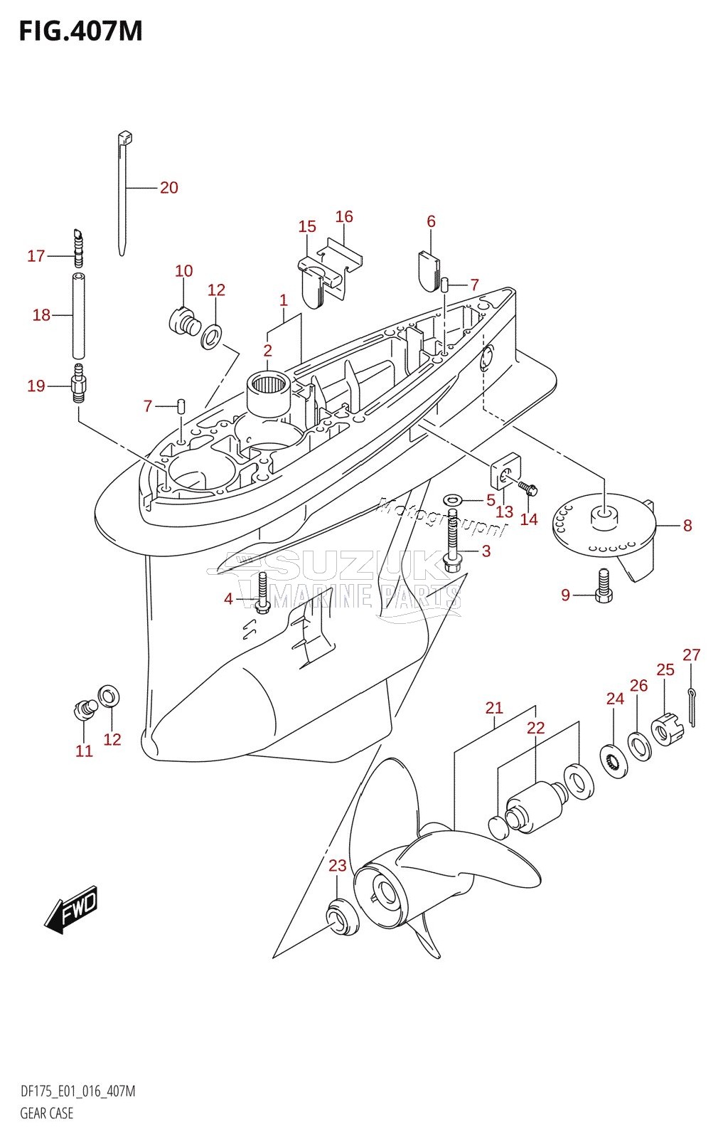 GEAR CASE (DF175TG:E40)