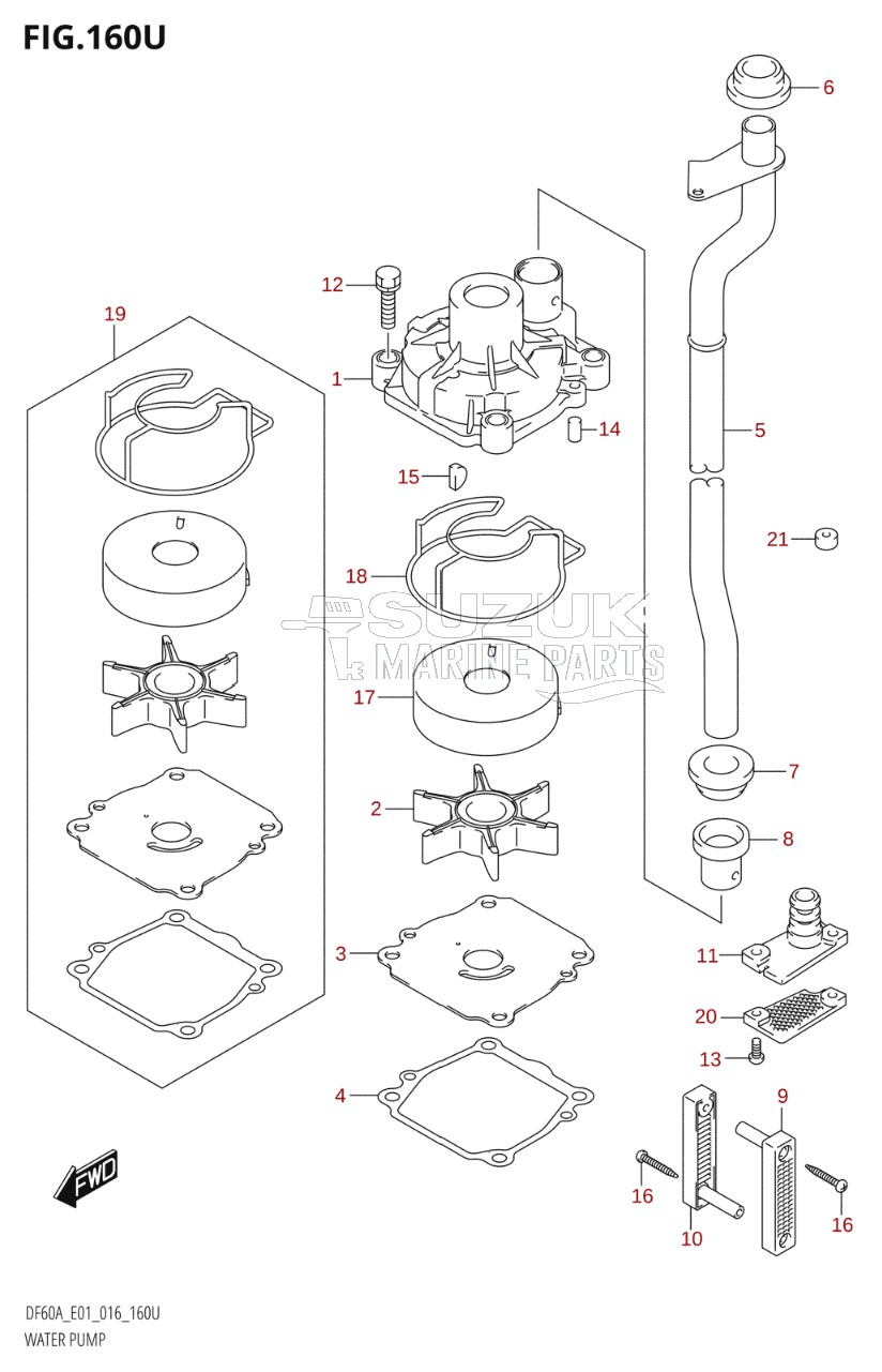 WATER PUMP (DF60AVTH:E40)