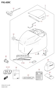 04003F-610001 (2016) 40hp E03-USA (DF40A) DF40A drawing ENGINE COVER (DF60A:E03)