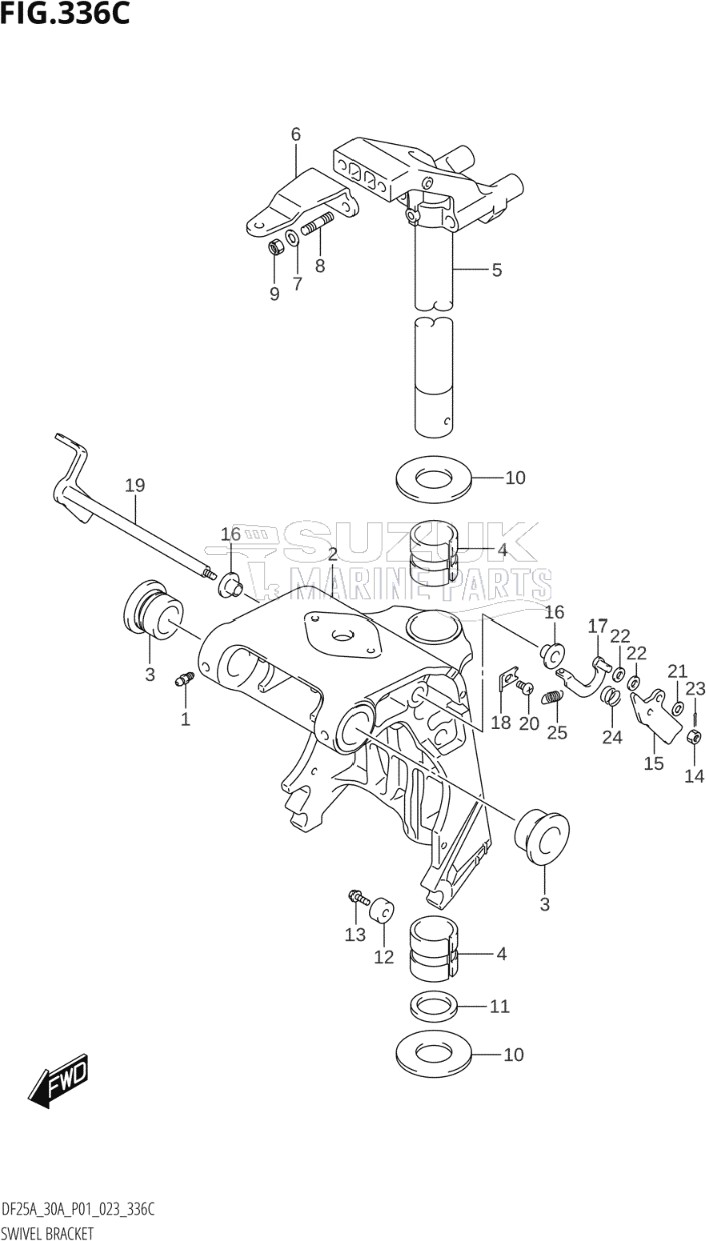 SWIVEL BRACKET (DF25AT,DF30AT)