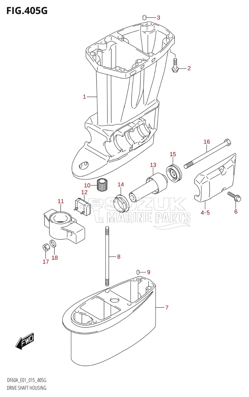 DRIVE SHAFT HOUSING (DF60A:E01)